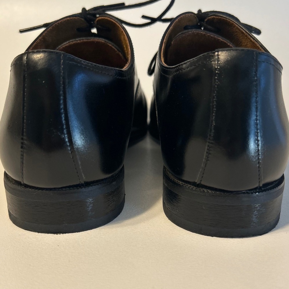 Florsheim‎ Leather Oxford Cap Toe Dress Shoes Men's 8.5 Black Lace Up - Picture 3 of 7